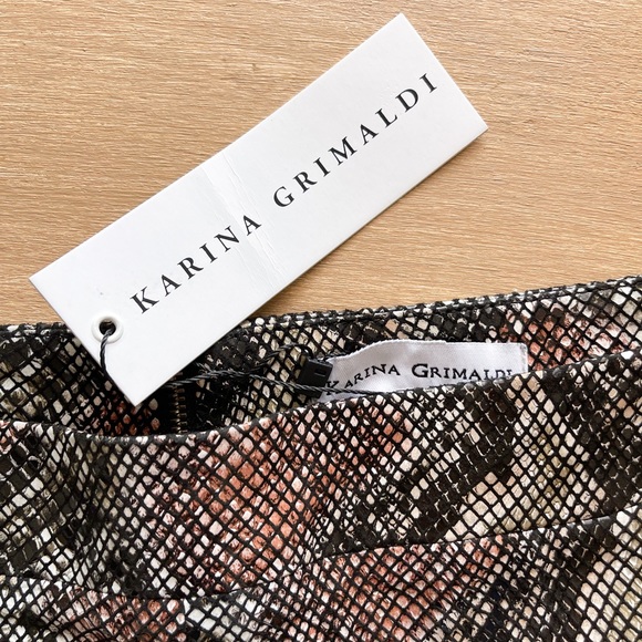 NWT Karina Grimaldi Simone Snake Skirt - Picture 4 of 5
